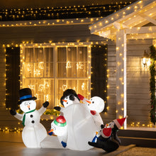 Laden Sie das Bild in den Galerie-Viewer, Aufblasbare Schneemann-Skulptur, 125 cm mit LED-Beleuchtung. Weihnachten Deko Luftfigur