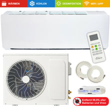 Laden Sie das Bild in den Galerie-Viewer, Split Klimaanlage 9000 BTU Klimagerät mit Wandhalterung. WLAN. Vorbefüllt.