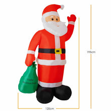 Laden Sie das Bild in den Galerie-Viewer, Weihnachtsmann - aufblasbar. Mit LED-Beleuchtung. Bester Blickfänger. 1,95 - 10 Meter Höhe.