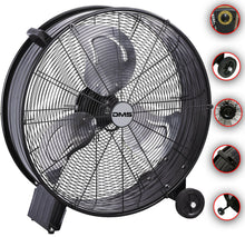 Laden Sie das Bild in den Galerie-Viewer, Windmaschine Ø60 cm mit 160 Watt. Hallenlüfter. Industrielüfter. Trommelventilator