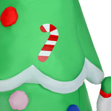 Laden Sie das Bild in den Galerie-Viewer, Aufblasbarer Tannenbaum mit Nikolaus und Schneemann, 210 cm mit LED-Beleuchtung. Weihnachten Deko Luftfigur
