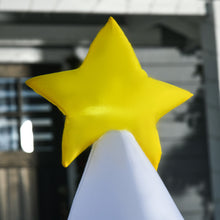 Laden Sie das Bild in den Galerie-Viewer, Aufblasbarer weißer Weihnachtsbaum mit Schneemännern, 185 cm mit LED-Beleuchtung. Weihnachten Deko Luftfigur