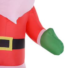 Laden Sie das Bild in den Galerie-Viewer, Aufblasbarer Weihnachtsmann mit Zuckerstange, 243 cm mit LED-Beleuchtung. Weihnachten Deko Luftfigur