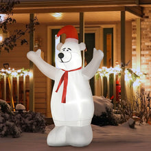 Laden Sie das Bild in den Galerie-Viewer, Aufblasbarer Weihnachts-Eisbär, 172 cm mit LED-Beleuchtung. Weihnachten Deko Luftfigur