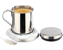 Laden Sie das Bild in den Galerie-Viewer, USB-Warmhalteplatte mit Isolier-Tasse, Kaffeetassenwärmer